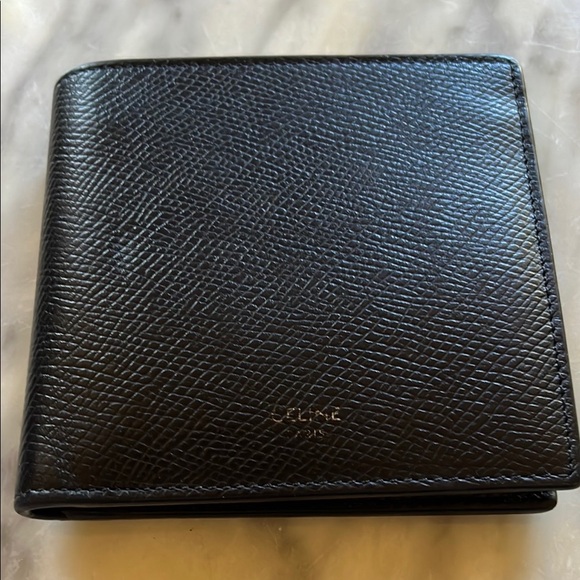 Celine Other - Sleek Black Leather Card Holder